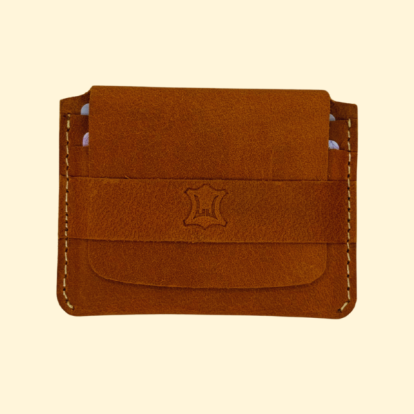 Crest Fold Card Holder - Handmade Genuine Leather Wallet